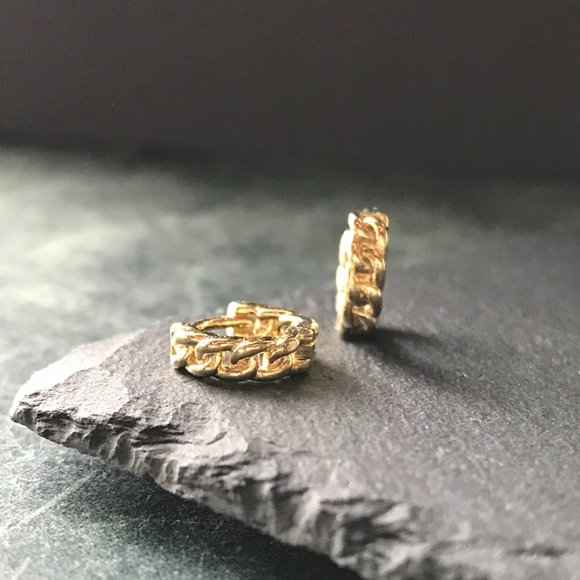 Mini Gold Hoops, 18k Gold Filled - New, Never Worn - Picture 2 of 5
